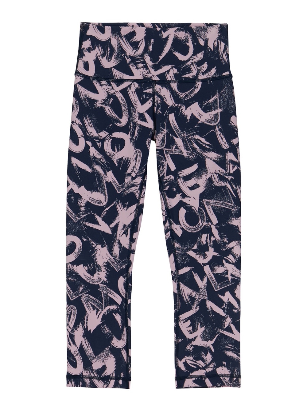 Lululemon Wunder Under High-Rise Crop 21" Graffiti Pop Antoinette Navy Size 6